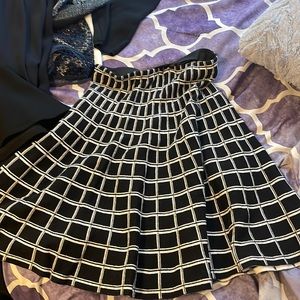 Black and white sweater skirt